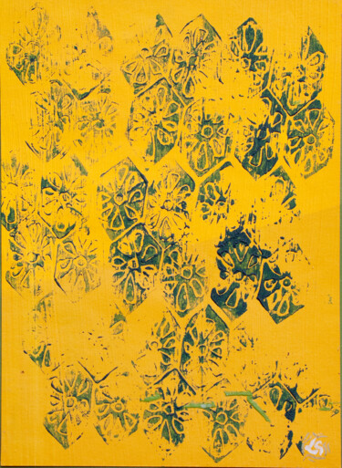 印花与版画 标题为“Illusion vitaminée” 由Léa Coutureau, 原创艺术品, Linocuts