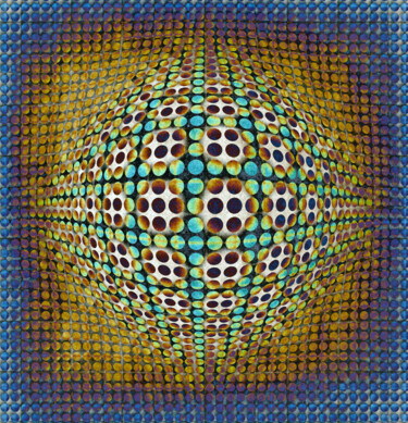 Painting titled "Retro psychedelia" by Sumit Ratta, Original Artwork, Digital Painting