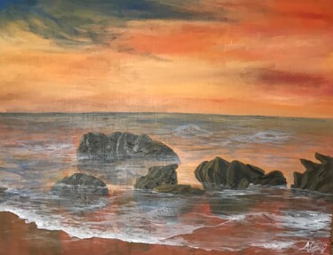 Schilderij getiteld "Let it be" door Alicia Lopez, Origineel Kunstwerk, Acryl