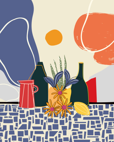 数字艺术 标题为“VIN DE FERME” 由Wannott Bakker, 原创艺术品, 数字油画