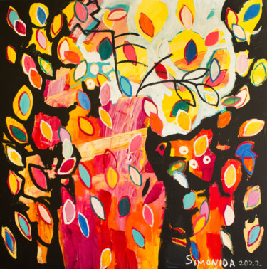 Extrovert Vase Peinture intitulée "Extrovert Vase" par Simonida Djordjevic, Œuvre d'art originale, Acrylique