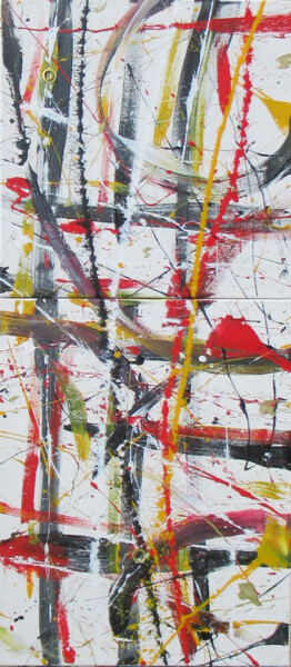 Peinture intitulée "Chaotique managemen…" par Sébastien Hauduc, Œuvre d'art originale, Acrylique Monté sur Châssis en bois