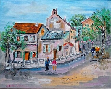 Malerei mit dem Titel "PARIS MONTMARTRE LE…" von Jean Pierre Jumeaux, Original-Kunstwerk, Öl Auf Keilrahmen aus Holz montiert