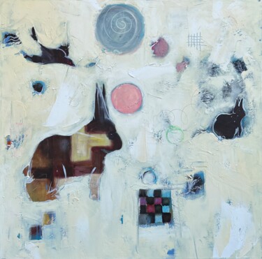 Down the Rabbit Whole 绘画 标题为“Down the Rabbit Who…” 由Cindy Moore Caird, 原创艺术品, 油