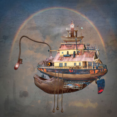 Digital Arts titled "Fisherman's Friend" by Susan Van Wyk, Original Artwork, 2D Digital Work