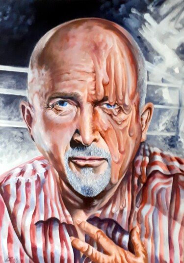 Peinture intitulée "Peter Gabriel" par August Di Lena, Œuvre d'art originale, Acrylique Monté sur Châssis en bois