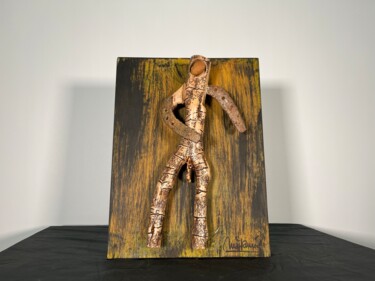 Collages titled "EL ASTRONAUTA DESNU…" by Luis Manuel Ruiz, Original Artwork, Wood