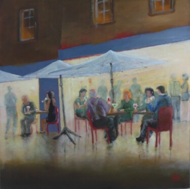 Pintura titulada "Café 75 - Le bien ê…" por André Robert Deschamps, Obra de arte original, Oleo