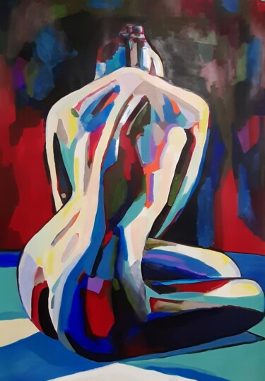 绘画 标题为“Nude #2 / 100 x 70…” 由Alexandra Djokic, 原创艺术品, 丙烯