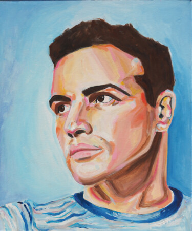Pintura titulada "MARLON" por Aleksandra Krogulecka, Obra de arte original, Oleo