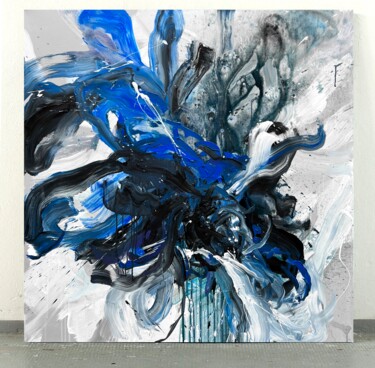 绘画 标题为“Monochrome flower 2” 由Rosi Roys, 原创艺术品, 丙烯