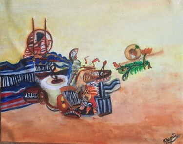 Painting titled "Music in soul" by Krishna Art Gallery, Original Artwork, Oil