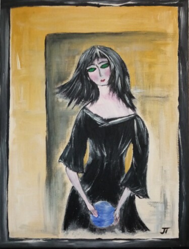 Pittura intitolato "Laura of the Earth" da Julija Toth, Opera d'arte originale, Olio