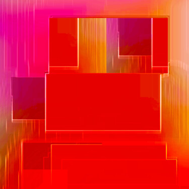 abstract-09-03 - Ode an meine Rotlichtlampe Printmaking titled "abstract-09-03 - Od…" by Rea Schenk, Original Artwork, 2D Digital Work