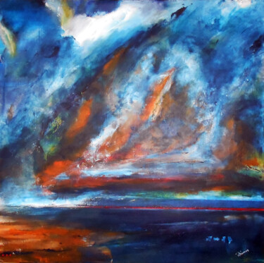 Peinture intitulée "Cission/Fission" par Pascal Thomas, Œuvre d'art originale, Acrylique