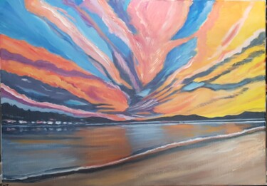 Peinture intitulée "Expression soleil c…" par Christiane Tort, Œuvre d'art originale, Acrylique Monté sur Châssis en bois
