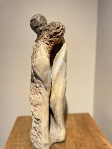 Tendresse 2 Sculpture intitulée "Tendresse 2" par Martine France Moreau, Œuvre d'art originale, Argile