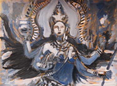 Schilderij getiteld "goddess" door Kash, Origineel Kunstwerk, Acryl