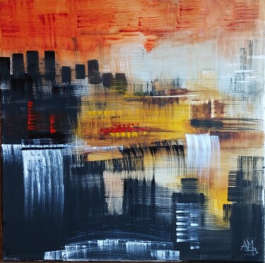 Peinture intitulée "En cascade" par Anne-Marie Breton, Œuvre d'art originale, Aquarelle