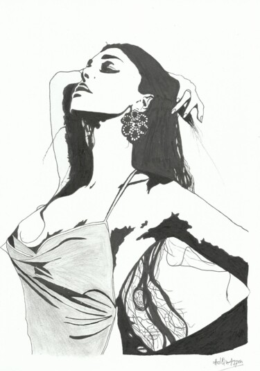 Dessin intitulée "Belen" par Chris Donazzon, Œuvre d'art originale, Marqueur