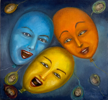 제목이 "3 frères"인 미술작품 Dotty로, 원작, 기름