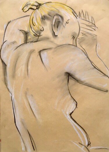 제목이 "Weiblicher Akt,Papi…"인 그림 Sergej Luzewitsch로, 원작, 파스텔