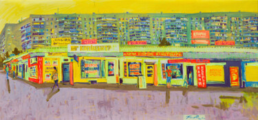 「Painting Shops in K…」というタイトルの絵画 Oksana Boikoによって, オリジナルのアートワーク, アクリル