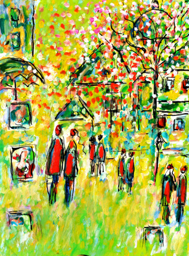 Pintura titulada "Aire d'amour" por Jean Mirre, Obra de arte original, Oleo