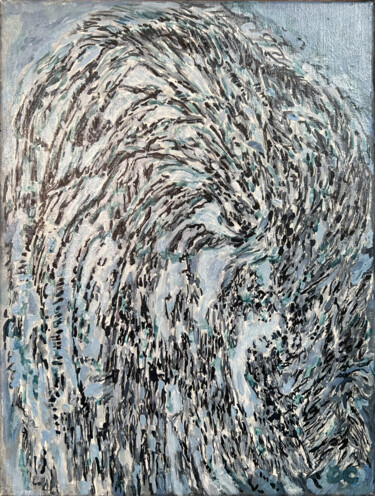 Schilderij getiteld "Szum fal" door Danuta Elzbieta Czyzyk, Origineel Kunstwerk, Acryl