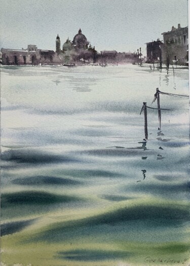 Canal Grande, Venice #5 Schilderij getiteld "Canal Grande, Venic…" door Eugenia Gorbacheva, Origineel Kunstwerk, Aquarel