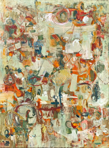 绘画 标题为“Buổi sáng trong côn…” 由Phung Van Tue, 原创艺术品, 油 安装在木质担架架上