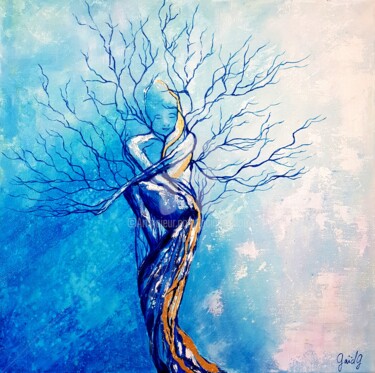 Painting titled "Equilibre XXII" by Gaïdg, Original Artwork, Acrylic Mounted on Wood Stretcher frame