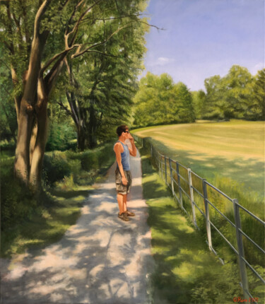 Peinture intitulée ""In Cogitatione ref…" par Olivier Rose, Œuvre d'art originale, Huile