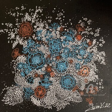 Pittura intitolato "Feux d’artifice" da Claire Morand, Opera d'arte originale, Acrilico