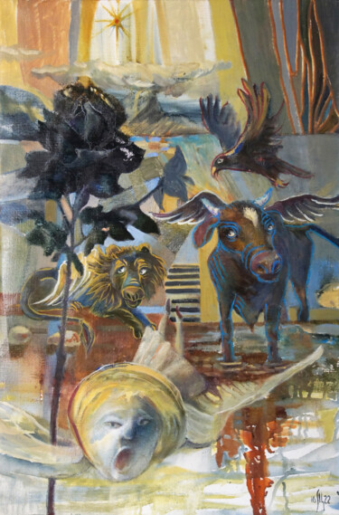 The song of those who have gone - original oil painting 绘画 标题为“The song of those w…” 由Maria Shedrina, 原创艺术品, 油