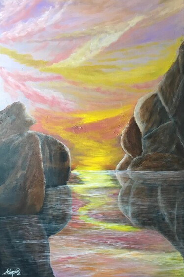 Schilderij getiteld "A brand new day" door Alicia Lopez, Origineel Kunstwerk, Olie