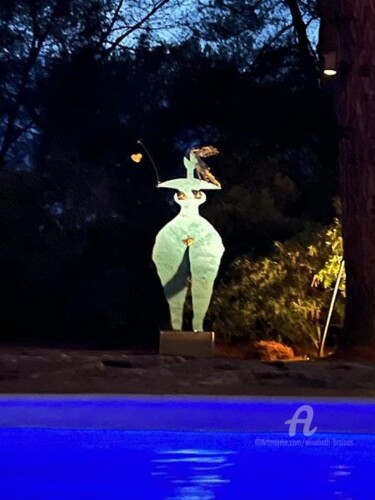 Sculpture intitulée "de nuit" par Elisabeth Brainos, Œuvre d'art originale, Métaux