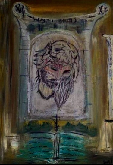 Peinture intitulée "My love for Jesus" par Pascal Jung, Œuvre d'art originale, Huile