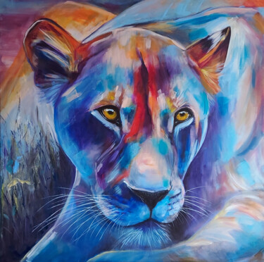 Queen Of Savannah II 绘画 标题为“Queen Of Savannah II” 由Danguole Serstinskaja, 原创艺术品, 油