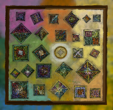 Malerei mit dem Titel "Magic squares" von Tomasz, Original-Kunstwerk, Acryl