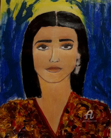 제목이 "Retrato de Dua Lipa…"인 미술작품 Axel Frías로, 원작, 기름