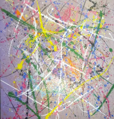Peinture intitulée "Abstrait 8" par Robin Dubois (le CHAT), Œuvre d'art originale, Acrylique Monté sur Châssis en bois