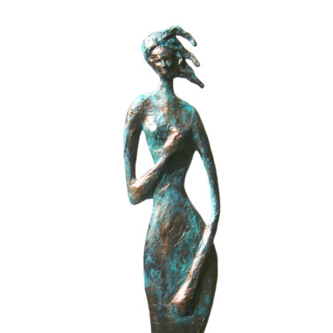 Grande Vénus de Botticelli, sculpture élancée et longiligne Escultura intitulada "Grande Vénus de Bot…" por Vanessa Renoux, Obras de arte originais, Papel
