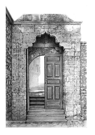 Painting titled "Small Hagia Sophia…" by Fikret Özcan, Original Artwork, Graphite