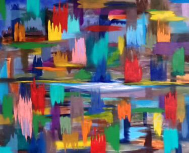 Pittura intitolato "Fra cielo e terra" da Accarò, Opera d'arte originale, Olio
