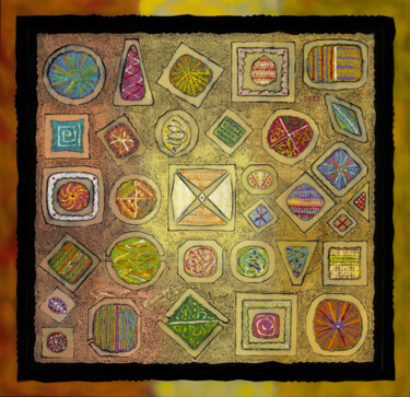 绘画 标题为“July magic square” 由Tomasz, 原创艺术品, 丙烯