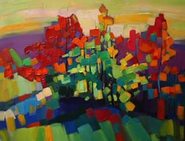 Pintura intitulada "Autumn evening #1" por Tigran Avetyan, Obras de arte originais, Óleo