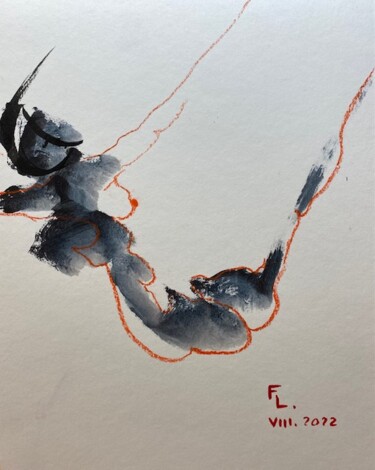 图画 标题为“Femme 3” 由Francoise Leblanc, 原创艺术品, 丙烯