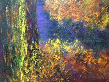 Peinture intitulée "Automne, un soir" par Anne Vignau, Œuvre d'art originale, Acrylique