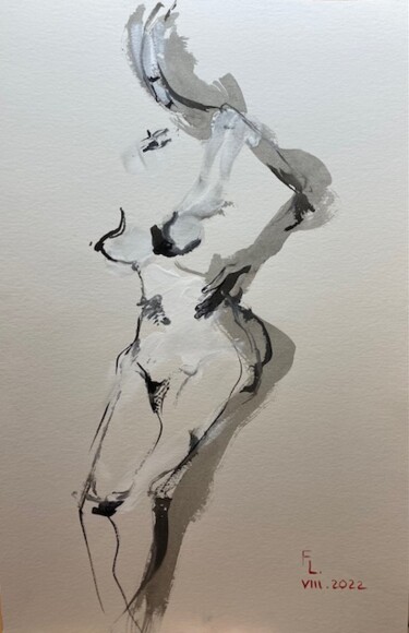 Femme 11 图画 标题为“Femme 11” 由Francoise Leblanc, 原创艺术品, 丙烯